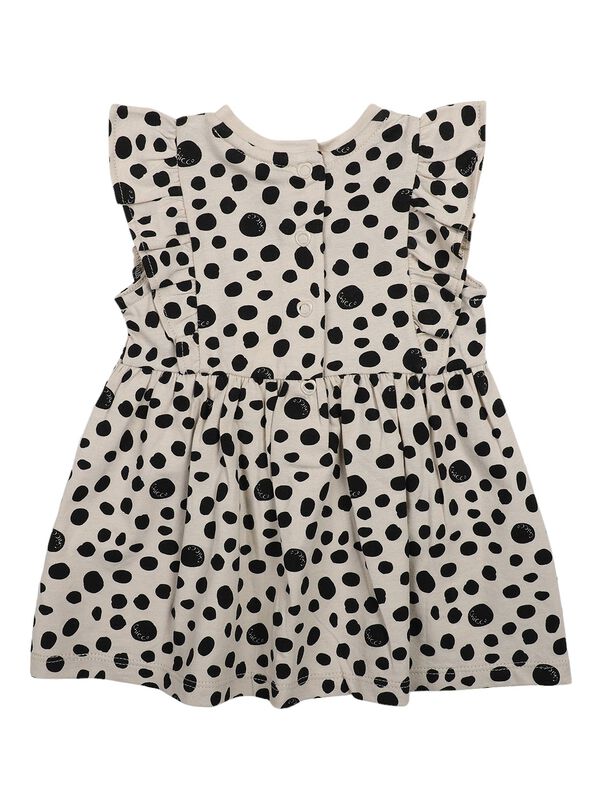 Girls Light Natural Short Sleeve Knitted Dress image number 1